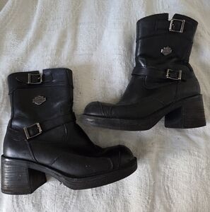 Vintage Chunky Harley Boots